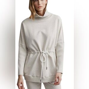 Varley Adelaine Heather Gray Cowl Neck Sweater